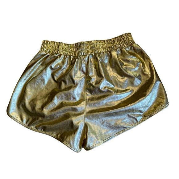 Pesion Women's Hot Shiny Metallic Gold Shorts - Size XL - Picture 3 of 5